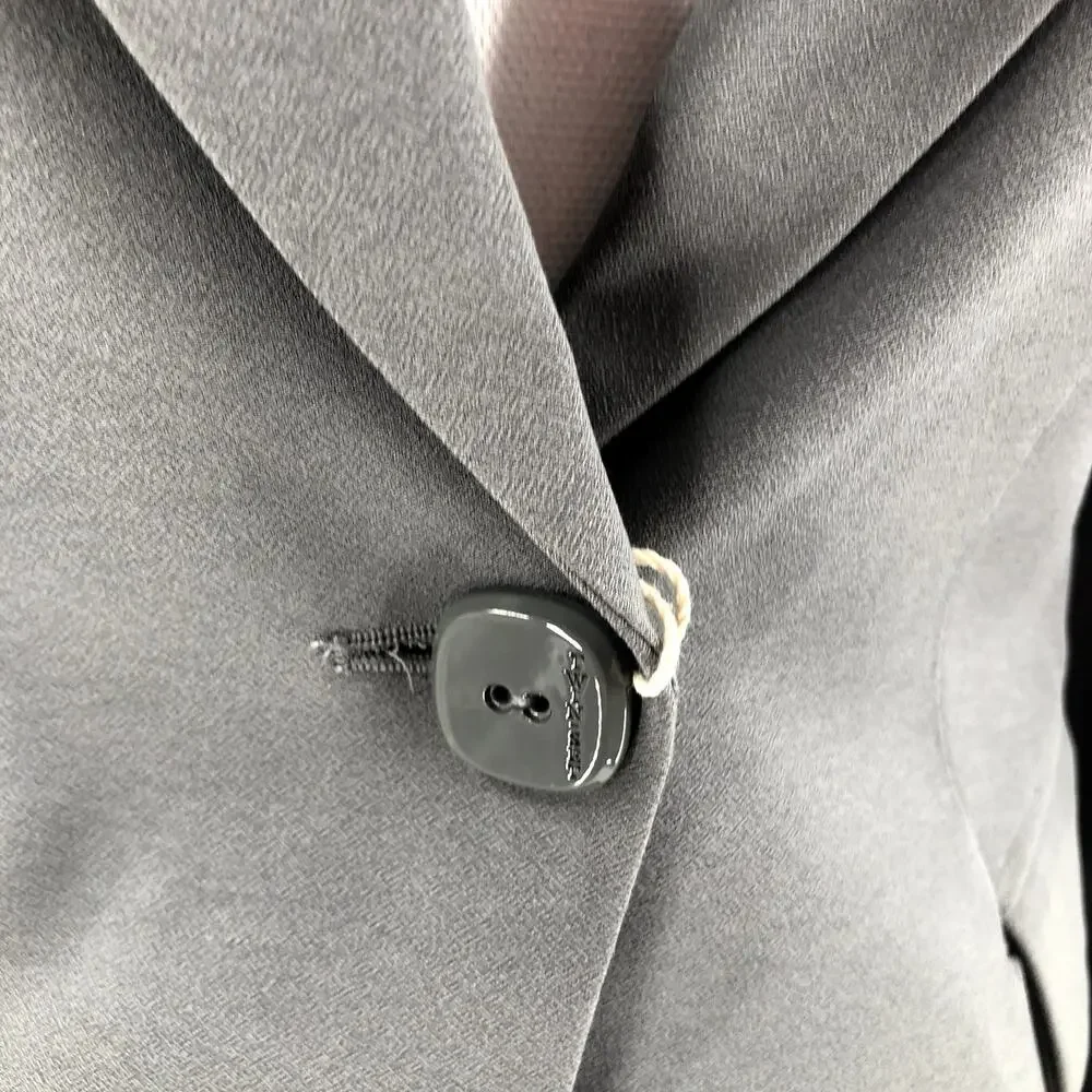 Twin Set Italy Suit Jacket Blazer Grey Jersey Women's Sz S NEW $680 - Picture 5 of 9